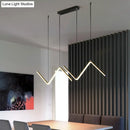 GobekUsa Z-Shaped Metal LED Suspension Light Fixture for Restaurants - Simplicity at Its Best!