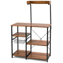 4 Tier Vintage Kitchen Baker's Rack Utility Microwave Stand-Coffee by LJGDeals