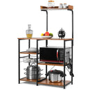 4 Tier Vintage Kitchen Baker's Rack Utility Microwave Stand-Coffee by DirectDeals