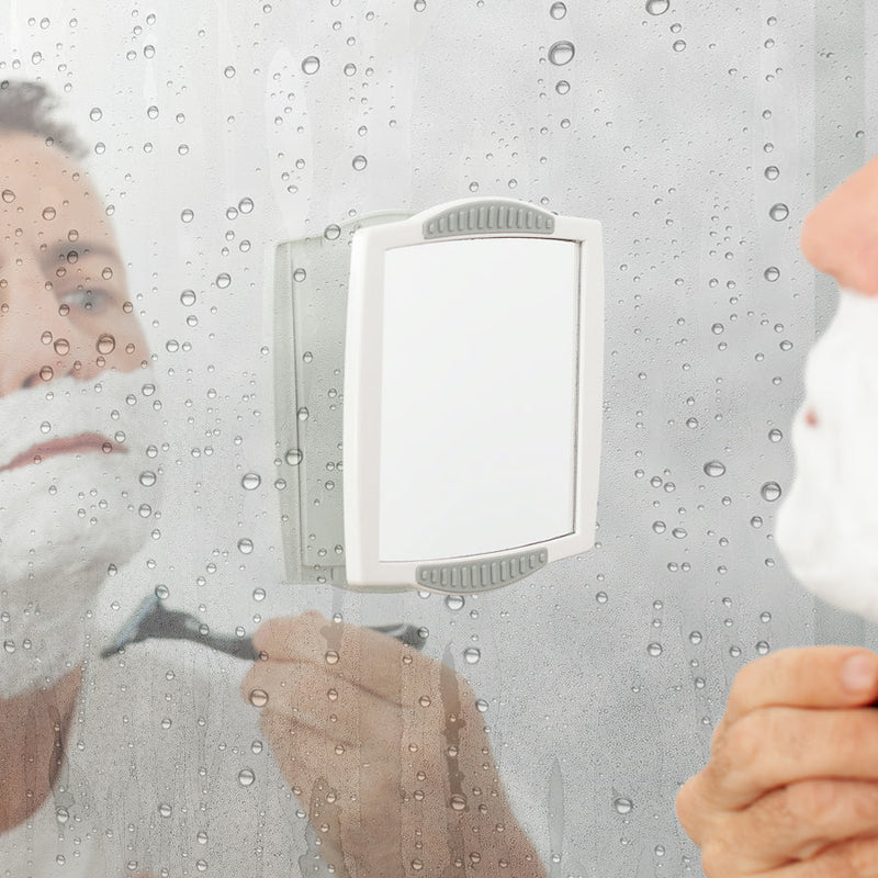 Fogless Clip-On Shower Mirror with Suction Cup