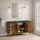 James Martin Laurent 60" Dual Mount Single Bathroom Vanity, Honey Oak
