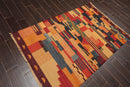 4' x 6'3" Hand Woven Wool Turkish Kilim Flatweave Area Rug Contemporary