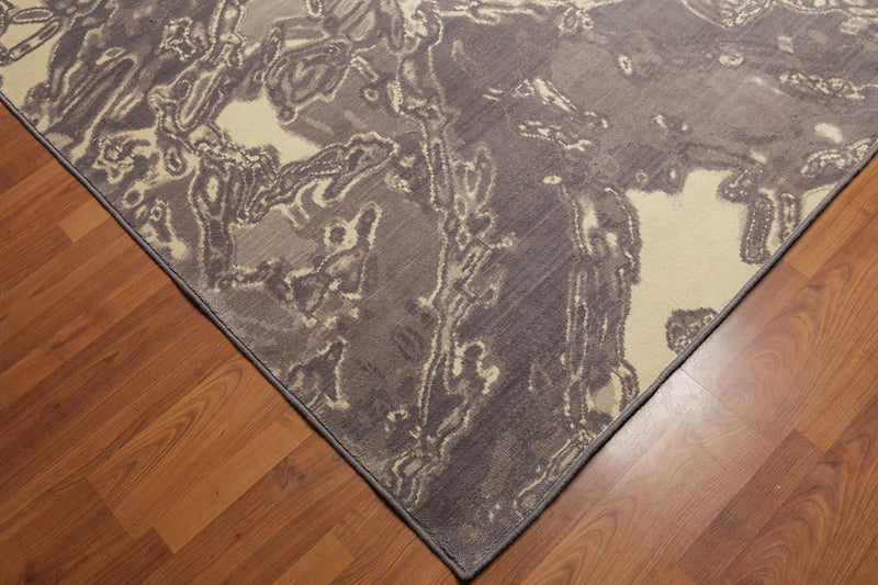 8' x 10' Modern 100% Wool Oriental Area rug Gray