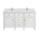 James Martin Lorelai 60" Double Bathroom Vanity, Bright White