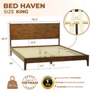 Haven Solid Wood Bed Frame by Megsu