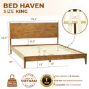 Haven Solid Wood Bed Frame by Megsu
