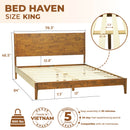 Haven Solid Wood Bed Frame