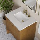 James Martin Hudson 30" Single Bathroom Vanity, Honey Oak