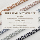Cotton Border-Stitched 6-Piece Towel Set - Valery Collection by Great Bay Home