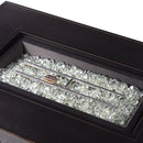 Aluminum 48-in Rectangular Propane Fire Table, Beads, Covers and Lid