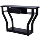 Curved Frame Modern Console Table with Storage Drawer for Entryway by LJGDeals