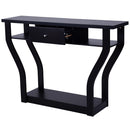 Curved Frame Modern Console Table with Storage Drawer for Entryway by DirectDeals