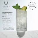 Reserve Milo Crystal Highball Glasses Set of 4 by Viski