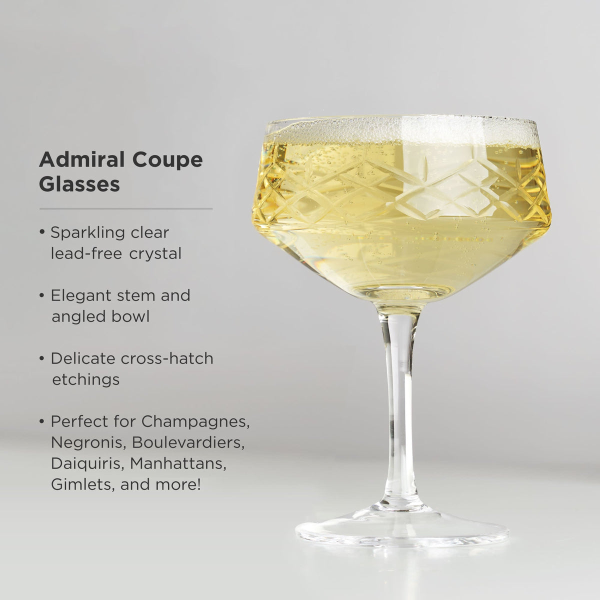 Admiral Crystal Coupe Glasses, photo 5 of 7