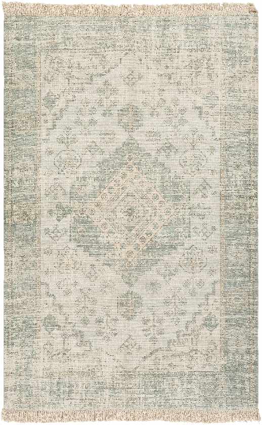 Sandiacre Traditional Dark Green Area Rug