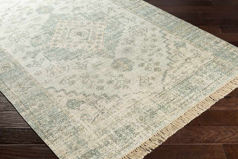 Sandiacre Traditional Dark Green Area Rug