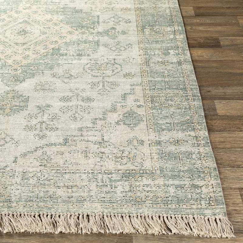 Sandiacre Traditional Dark Green Area Rug