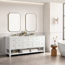 James Martin Breckenridge 72" Double Bathroom Vanity, Bright White