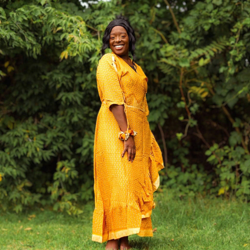 Zaria One-of-a-Kind Wrap Dress – Handmade, Sustainable, Stunning