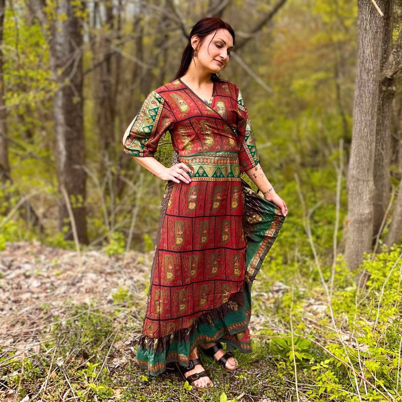 Zaria One-of-a-Kind Wrap Dress – Handmade, Sustainable, Stunning