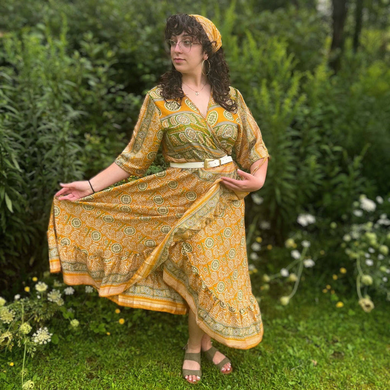 Zaria One-of-a-Kind Wrap Dress – Handmade, Sustainable, Stunning