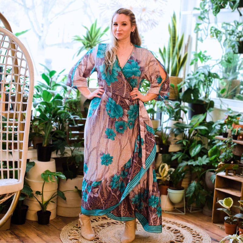 Zaria One-of-a-Kind Wrap Dress – Handmade, Sustainable, Stunning