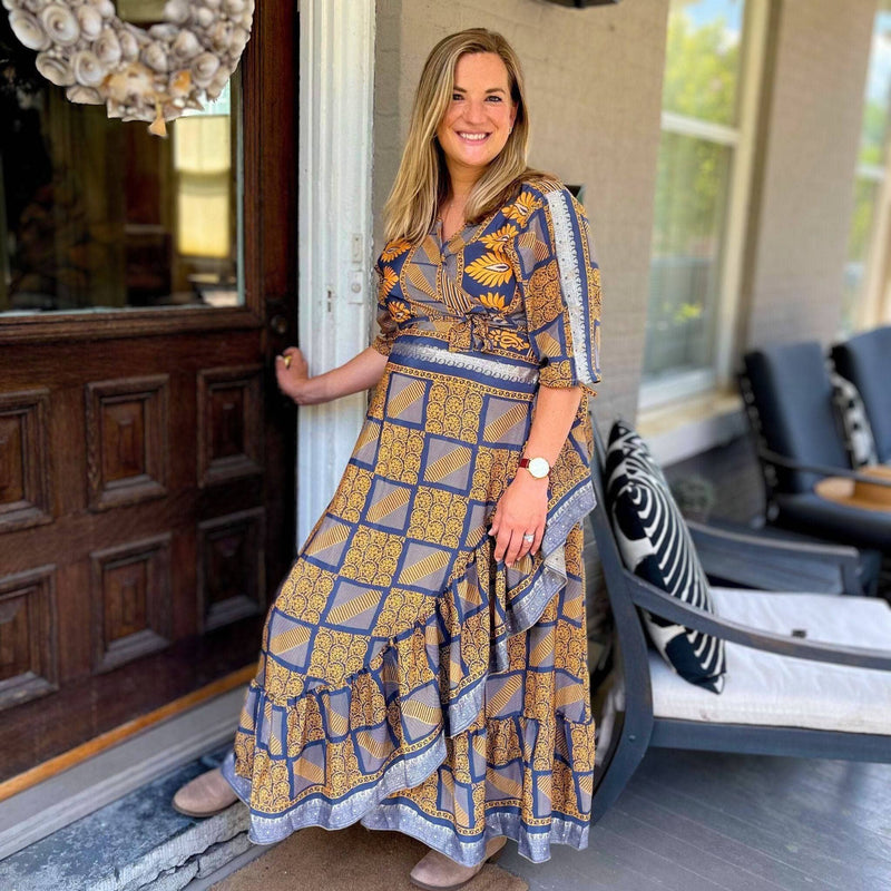 Zaria One-of-a-Kind Wrap Dress – Handmade, Sustainable, Stunning