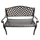 Outdoor Aluminum Modern 40-in Bronze Patio Bench Loveseat