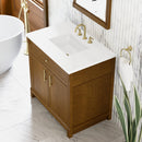 James Martin Bellshire 36" Single Bathroom Vanity, Honey Oak
