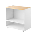Mobile Hideaway Storage Cart (23" H) - Steel + Wood