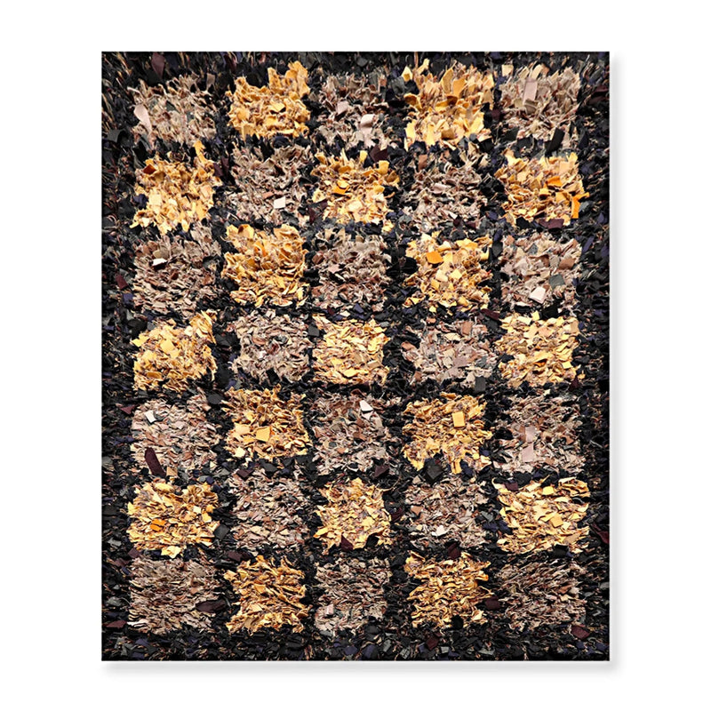 4x6 Black Vintage 70s Handmade in USA Cotton Hippie Funky Shag Area Rug