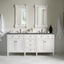 James Martin Brittany 72" Double Bathroom Vanity, Bright White