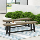 Acacia Outdoor Bench in Sandblast Finish