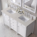 James Martin Brittany 60" Double Bathroom Vanity, Bright White