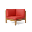 Oana Outdoor Wooden Sectional Set with Cushions by HouseOfZazla