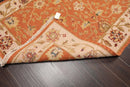 3'10" x 5'10" Hand Knotted Wool High Low Pile Area Rug Orange