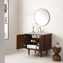 James Martin Amberly 36" Dual Mount Single Bathroom Vanity, Mid-Century Walnut