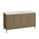 James Martin Chicago 60" Single Bathroom Vanity, Walnut Whisper