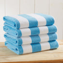 Cotton Velour Cabana Stripe Beach Towel - Novia Collection by Great Bay Home