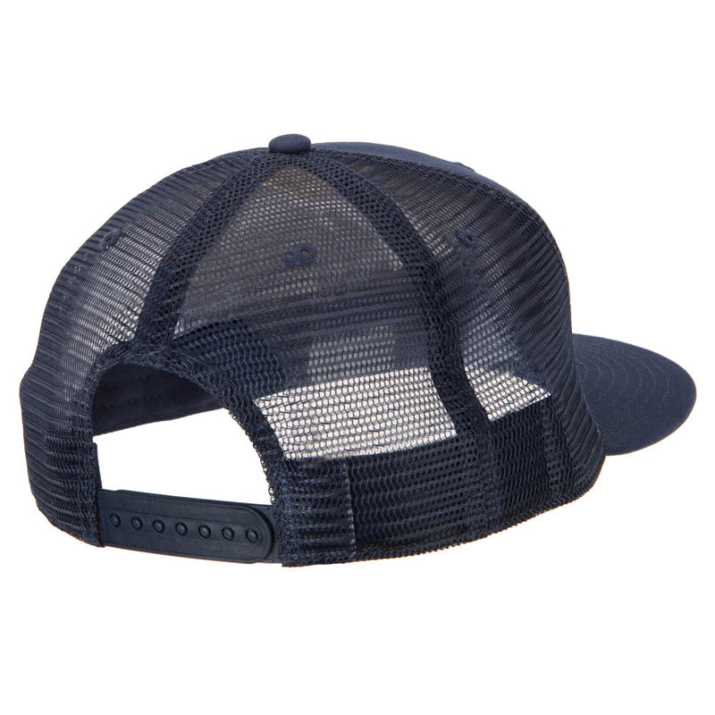 Big Size Cotton Twill Mesh Premium Flat Bill Plastic Snap Cap