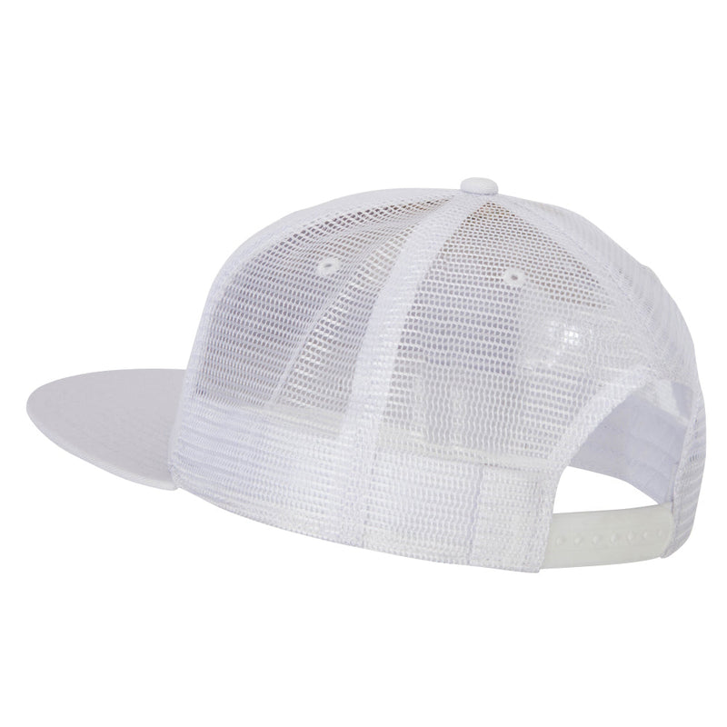 Big Size Cotton Twill Mesh Premium Flat Bill Plastic Snap Cap