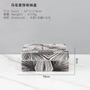 GobekUsa Black & White Zebra Pattern Jewelry Storage Box Desktop Organizer