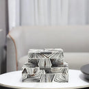 GobekUsa Black & White Zebra Pattern Jewelry Storage Box Desktop Organizer