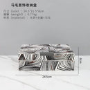 GobekUsa Black & White Zebra Pattern Jewelry Storage Box Desktop Organizer
