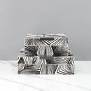 GobekUsa Black & White Zebra Pattern Jewelry Storage Box Desktop Organizer