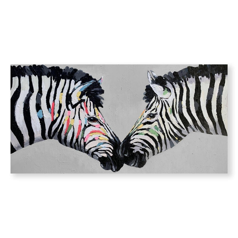 Zebra Love Oil Painting