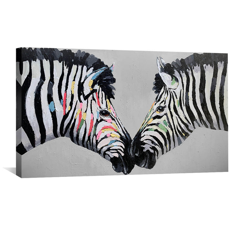 Zebra Love Oil Painting