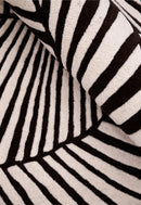 Zebra Orbit Black Hand Tufted 6x6 Wool Area Rug