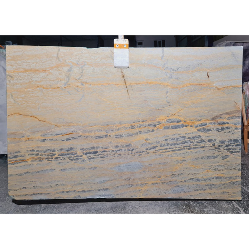 Zebrano Gold Bookmatching Polished Marble Slab