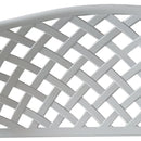 Outdoor Aluminum Modern 40-in White Patio Bench Loveseat